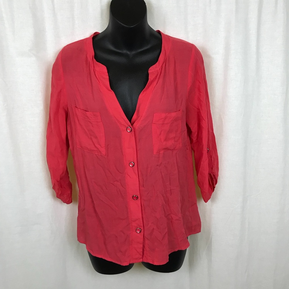 Needle & Thread WOMENS Blouse Small Red